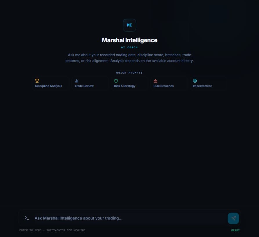 Actual Marshal Intelligence chat start screen